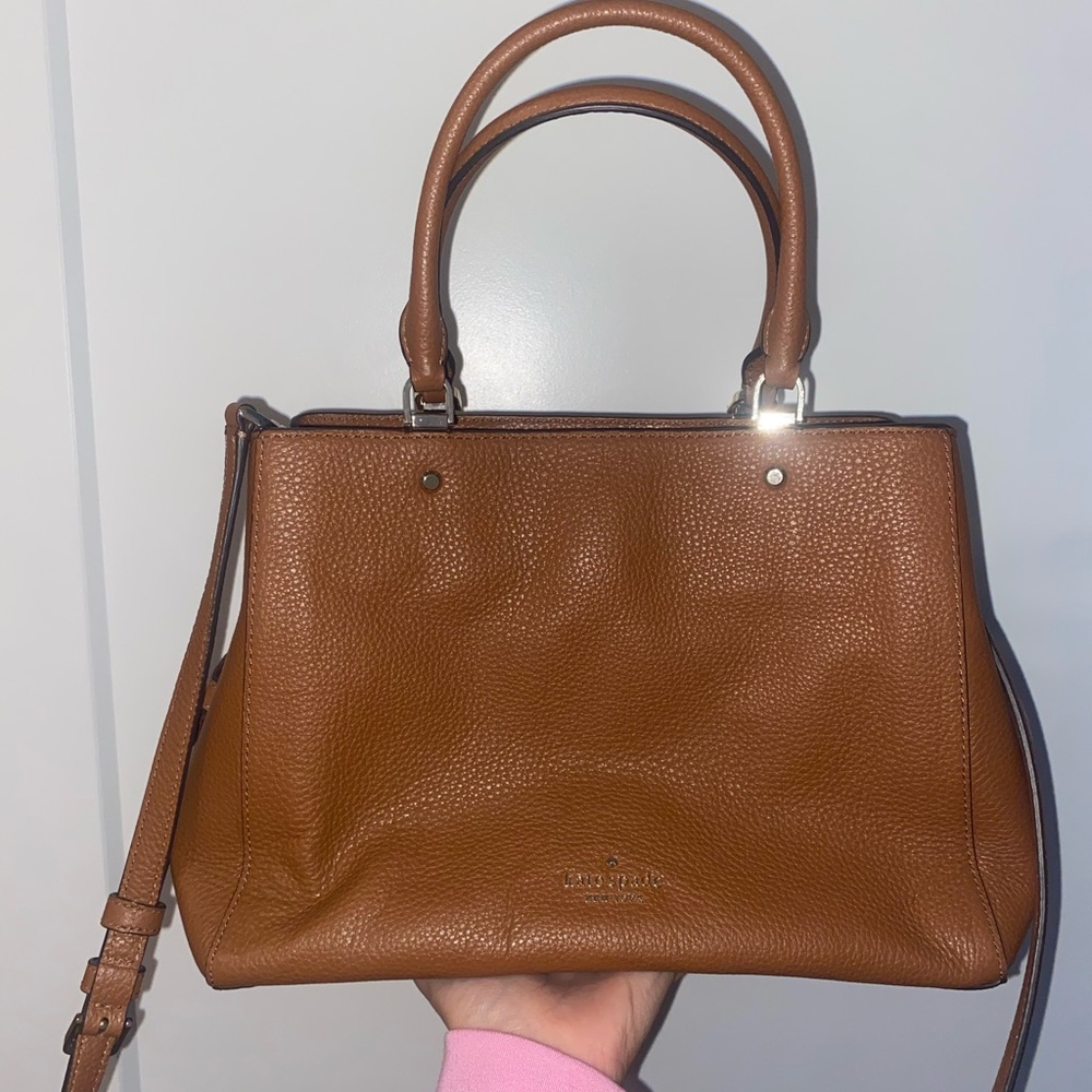 Kate Spade Brown Leather Purse with long and short straps - Picture 8 of 8
